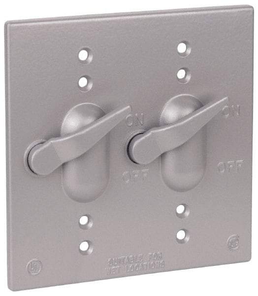 Thomas & Betts - Electrical Outlet Box Aluminum Switch Cover - Includes Gasket & Screw - Benchmark Tooling