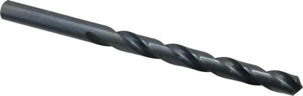Cleveland - Letter M 118° High Speed Steel Jobber Drill - Oxide Finish, Right Hand Cut, Spiral Flute, Straight Shank, 4-3/8" OAL, Standard Point - Benchmark Tooling