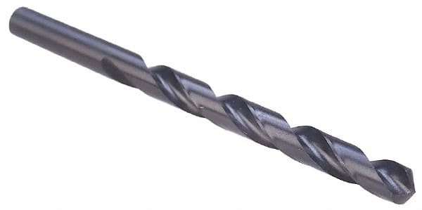 Interstate - 8.3mm 118° High Speed Steel Jobber Drill - Oxide Finish, Right Hand Cut, Spiral Flute, Straight Shank, 4-39/64" OAL, Standard Point - Benchmark Tooling