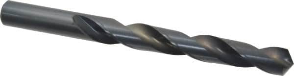 Cleveland - 21/32" 118° High Speed Steel Jobber Drill - Oxide Finish, Right Hand Cut, Spiral Flute, Straight Shank, 7-1/8" OAL, Standard Point - Benchmark Tooling