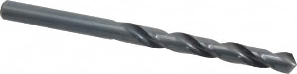 Cleveland - 8mm 118° High Speed Steel Jobber Drill - Oxide Finish, Right Hand Cut, Spiral Flute, Straight Shank, 4.606" OAL, Standard Point - Benchmark Tooling