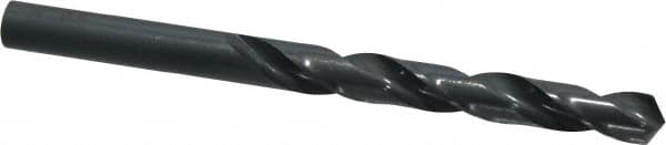 Cleveland - 9.4mm 118° High Speed Steel Jobber Drill - Oxide Finish, Right Hand Cut, Spiral Flute, Straight Shank, 4.921" OAL, Standard Point - Benchmark Tooling