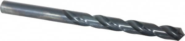 Cleveland - 9.7mm 118° High Speed Steel Jobber Drill - Oxide Finish, Right Hand Cut, Spiral Flute, Straight Shank, 5.236" OAL, Standard Point - Benchmark Tooling