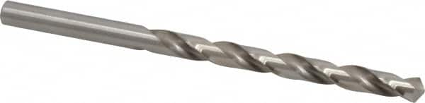 Cleveland - Letter A 118° High Speed Steel Jobber Drill - Bright Finish, Right Hand Cut, Spiral Flute, Straight Shank, 3-7/8" OAL, Standard Point - Benchmark Tooling