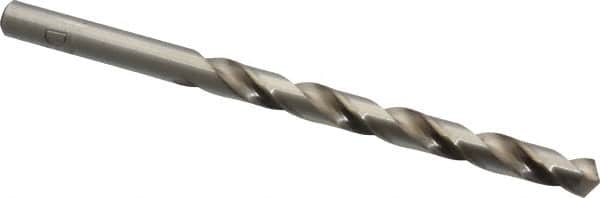 Cleveland - Letter D 118° High Speed Steel Jobber Drill - Bright Finish, Right Hand Cut, Spiral Flute, Straight Shank, 4" OAL, Standard Point - Benchmark Tooling