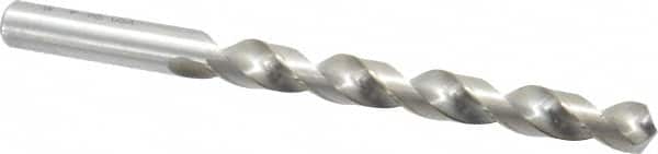 Cleveland - Letter W 118° High Speed Steel Jobber Drill - Bright Finish, Right Hand Cut, Spiral Flute, Straight Shank, 5-1/8" OAL, Standard Point - Benchmark Tooling