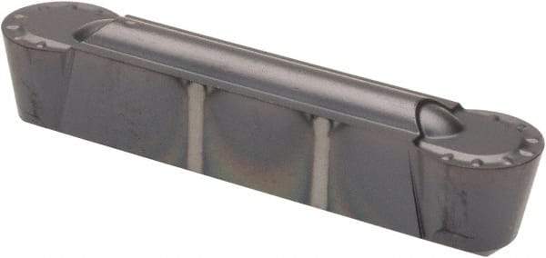 Kennametal - 250R GMN Grade KC5010, 6.35mm Cutting Width Carbide Grooving Insert - 5.2mm Max Depth of Cut, Neutral, 1/8" Corner Radius, TiAlN Finish - Benchmark Tooling