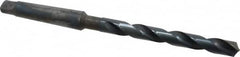 Cleveland - 17/32", 2MT 118° Point High Speed Steel Taper Shank Drill Bit - Oxide Finish, 4-5/8" Flute Length, 8-1/2" OAL, Spiral Flute, Series 2410 - Benchmark Tooling