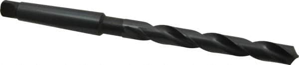 Cleveland - 37/64", 2MT 118° Point High Speed Steel Taper Shank Drill Bit - Oxide Finish, 4-7/8" Flute Length, 8-3/4" OAL, Spiral Flute, Series 2410 - Benchmark Tooling