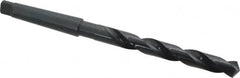 Cleveland - 39/64", 2MT 118° Point High Speed Steel Taper Shank Drill Bit - Oxide Finish, 4-7/8" Flute Length, 8-3/4" OAL, Spiral Flute, Series 2410 - Benchmark Tooling