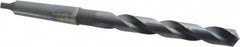 Cleveland - 21/32", 2MT 118° Point High Speed Steel Taper Shank Drill Bit - Oxide Finish, 5-1/8" Flute Length, 9" OAL, Spiral Flute, Series 2410 - Benchmark Tooling