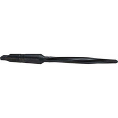 Cleveland - 7/16" Reamer Diam, 0.266" Small End Diam, 2MT Morse Taper Shank, 4-3/8" Flute, Bridge Reamer - Benchmark Tooling