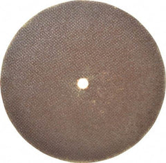Norton - 8" 60 Grit Aluminum Oxide Cutoff Wheel - 0.06" Thick, 1/2" Arbor, 7,640 Max RPM, Use with Stationary Grinders - Benchmark Tooling