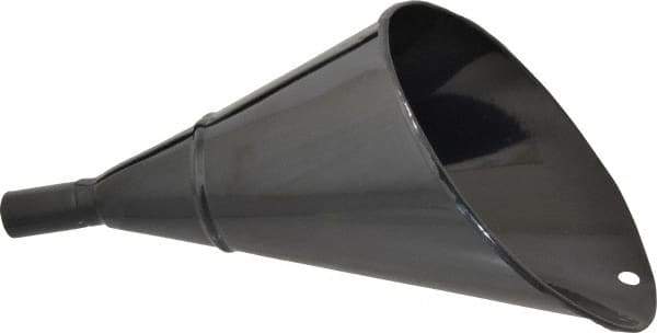 Value Collection - 2 Qt Capacity Steel Funnel - 1" Tip OD, 4" Straight Spout, Black - Benchmark Tooling