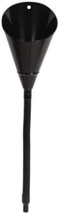 Value Collection - 2 Qt Capacity Steel Funnel - 1/2" Tip OD, 17" Flexible Spout, Black - Benchmark Tooling