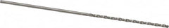 Cleveland - #60, 118° Point, Spiral Flute, High Speed Steel Taper Length Drill Bit - Bright Finish, 1-1/8" Flute Length, 2-1/4" OAL, Series 2550 - Benchmark Tooling