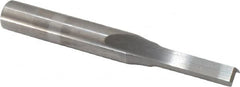 Onsrud - 3/16" Diam, 1/4" Shank Diam, 5/8" Length of Cut, 2 Flute Double Edge Straight Router Bit - 2" Overall Length, Left Hand Cut, Solid Carbide - Benchmark Tooling