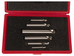 Cleveland - 1/4 to 1 Inch Body Diameter, 1 to 1-3/4 Inch Flute Length, 90° Point Angle, Spotting Drill Set - 4 to 8 Inch Overall Length, Series 2645, Bright Finish, High Speed Steel, Includes Six Spotting and Centering Drills - Benchmark Tooling