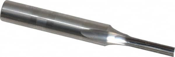 Onsrud - 1/8" Diam, 1/4" Shank Diam, 1/2" Length of Cut, 1 Flute Single Edge Straight Router Bit - 2" Overall Length, Left Hand Cut, Solid Carbide - Benchmark Tooling