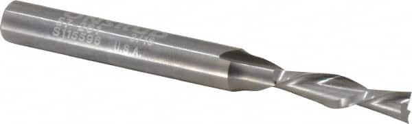 Onsrud - 3/16" Cutting Diam x 3/4" Length of Cut, 2 Flute, Downcut Spiral Router Bit - Uncoated, Right Hand Cut, Solid Carbide, 2-1/2" OAL x 1/4" Shank Diam, Double Edge, 30° Helix Angle - Benchmark Tooling