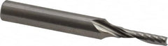 Onsrud - 1/8" Cutting Diam x 1/2" Length of Cut, 1 Flute, Upcut Spiral Router Bit - Uncoated, Right Hand Cut, Solid Carbide, 2" OAL x 1/4" Shank Diam, Single Edge, 21° Helix Angle - Benchmark Tooling