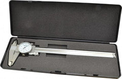 Fowler - 0" to 8" Range, 0.001" Graduation, 0.1" per Revolution, Dial Caliper - White Face, 2" Jaw Length - Benchmark Tooling