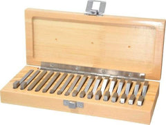 TESA Brown & Sharpe - 0.25 to 45° Angle, 3 Inch Long, Angle Block Set - 50-55 Rc Hardness, 17 Pieces - Benchmark Tooling