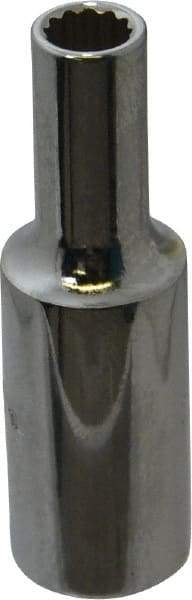 Proto - 1/4", 3/8" Drive, Deep Hand Socket - 12 Points, 2-1/8" OAL, Chrome Finish - Benchmark Tooling