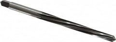 Cleveland - #4 Pin, 0.2604" Diam, 0.2071" Small End, 17/64" Diam Straight Shank, 2-9/16" Flute, Taper Pin Reamer - Benchmark Tooling