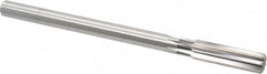 Cleveland - 21/32" High Speed Steel 8 Flute Chucking Reamer - Straight Flute, Straight Shank, 2-1/4" Flute Length, 9" OAL - Benchmark Tooling