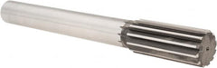 Cleveland - 1-1/2" High Speed Steel 12 Flute Chucking Reamer - Straight Flute, Straight Shank, 3-1/2" Flute Length, 12-1/2" OAL - Benchmark Tooling