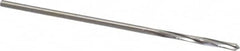 Cleveland - 3/32" High Speed Steel 4 Flute Chucking Reamer - Spiral Flute, Straight Shank, 3/4" Flute Length, 3" OAL - Benchmark Tooling