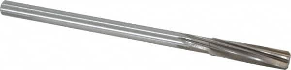 Cleveland - 7/16" High Speed Steel 6 Flute Chucking Reamer - Spiral Flute, Straight Shank, 1-3/4" Flute Length, 7" OAL - Benchmark Tooling