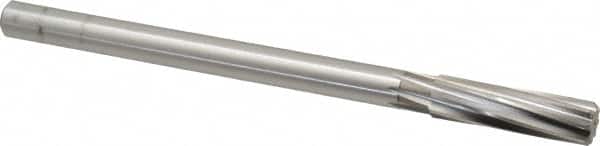 Cleveland - 5/8" High Speed Steel 8 Flute Chucking Reamer - Spiral Flute, Straight Shank, 2-1/4" Flute Length, 9" OAL - Benchmark Tooling
