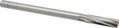 Cleveland - 5/8" High Speed Steel 8 Flute Chucking Reamer - Spiral Flute, Straight Shank, 2-1/4" Flute Length, 9" OAL - Benchmark Tooling