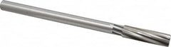 Cleveland - 21/32" High Speed Steel 8 Flute Chucking Reamer - Spiral Flute, Straight Shank, 2-1/4" Flute Length, 9" OAL - Benchmark Tooling
