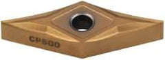 Seco - VNGM331 MF1 Grade CP500 Carbide Turning Insert - TiAlN/TiN Finish, 35° Diamond, 3/8" Inscr Circle, 3/16" Thick, 1/64" Corner Radius - Benchmark Tooling