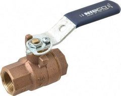 NIBCO - 3/4" Pipe, Full Port, Bronze Standard Ball Valve - 2 Piece, Inline - One Way Flow, FNPT x FNPT Ends, Lever with Memory Stop Handle, 600 WOG, 150 WSP - Benchmark Tooling