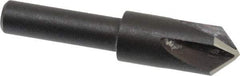 Cleveland - 3/8" Head Diam, 1/4" Shank Diam, 4 Flute 90° High Speed Steel Countersink - Oxide Finish, 1-21/32" OAL, Single End, Straight Shank, Right Hand Cut - Benchmark Tooling