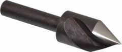 Cleveland - 1/2" Head Diam, 1/4" Shank Diam, 1 Flute 60° High Speed Steel Countersink - Oxide Finish, 1-27/32" OAL, Single End, Straight Shank, Right Hand Cut - Benchmark Tooling