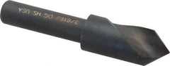 Cleveland - 3/8" Head Diam, 1/4" Shank Diam, 1 Flute 82° High Speed Steel Countersink - Oxide Finish, 1-21/32" OAL, Single End, Straight Shank, Right Hand Cut - Benchmark Tooling