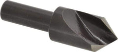 Cleveland - 5/8" Head Diam, 3/8" Shank Diam, 1 Flute 82° High Speed Steel Countersink - Oxide Finish, 2-3/32" OAL, Single End, Straight Shank, Right Hand Cut - Benchmark Tooling