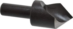 Cleveland - 1" Head Diam, 1/2" Shank Diam, 1 Flute 82° High Speed Steel Countersink - Oxide Finish, 2-3/4" OAL, Single End, Straight Shank, Right Hand Cut - Benchmark Tooling