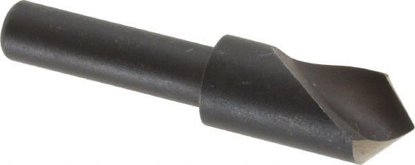 Cleveland - 3/8" Head Diam, 1/4" Shank Diam, 1 Flute 90° High Speed Steel Countersink - Benchmark Tooling