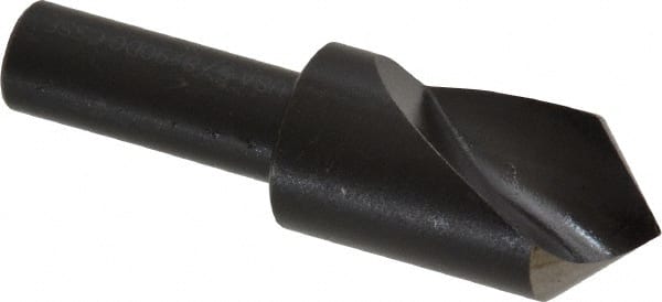 Cleveland - 5/8" Head Diam, 3/8" Shank Diam, 1 Flute 90° High Speed Steel Countersink - Benchmark Tooling