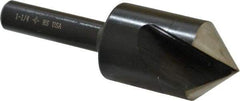 Cleveland - 1-1/4" Head Diam, 1/2" Shank Diam, 1 Flute 90° High Speed Steel Countersink - Oxide Finish, 2-3/4" OAL, Single End, Straight Shank, Right Hand Cut - Benchmark Tooling