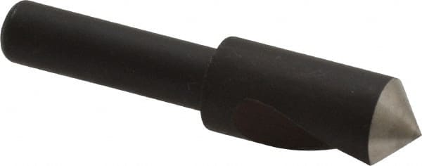 Cleveland - 3/8" Head Diam, 1/4" Shank Diam, 1 Flute 100° High Speed Steel Countersink - Benchmark Tooling