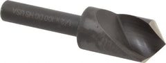 Cleveland - 1/2" Head Diam, 1/4" Shank Diam, 1 Flute 100° High Speed Steel Countersink - Benchmark Tooling