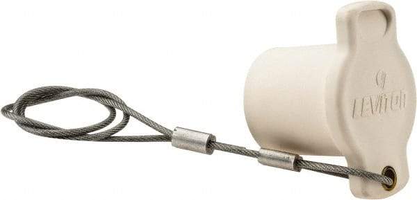 Leviton - 3R NEMA Rated, Female, White Single Pole Protective Cap - For Use with Male Plug - Benchmark Tooling