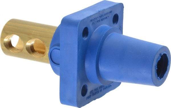 Leviton - 3R NEMA Rated, 600 Volt, 400 Amp, 1/0 to 4/0 AWG, Female, Double Set Screw, Panel Receptacle - 4-1/2 Inch Long, Blue - Benchmark Tooling